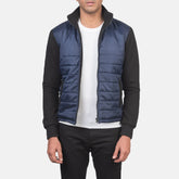 Arlet Blue Leather Quilted Jacket